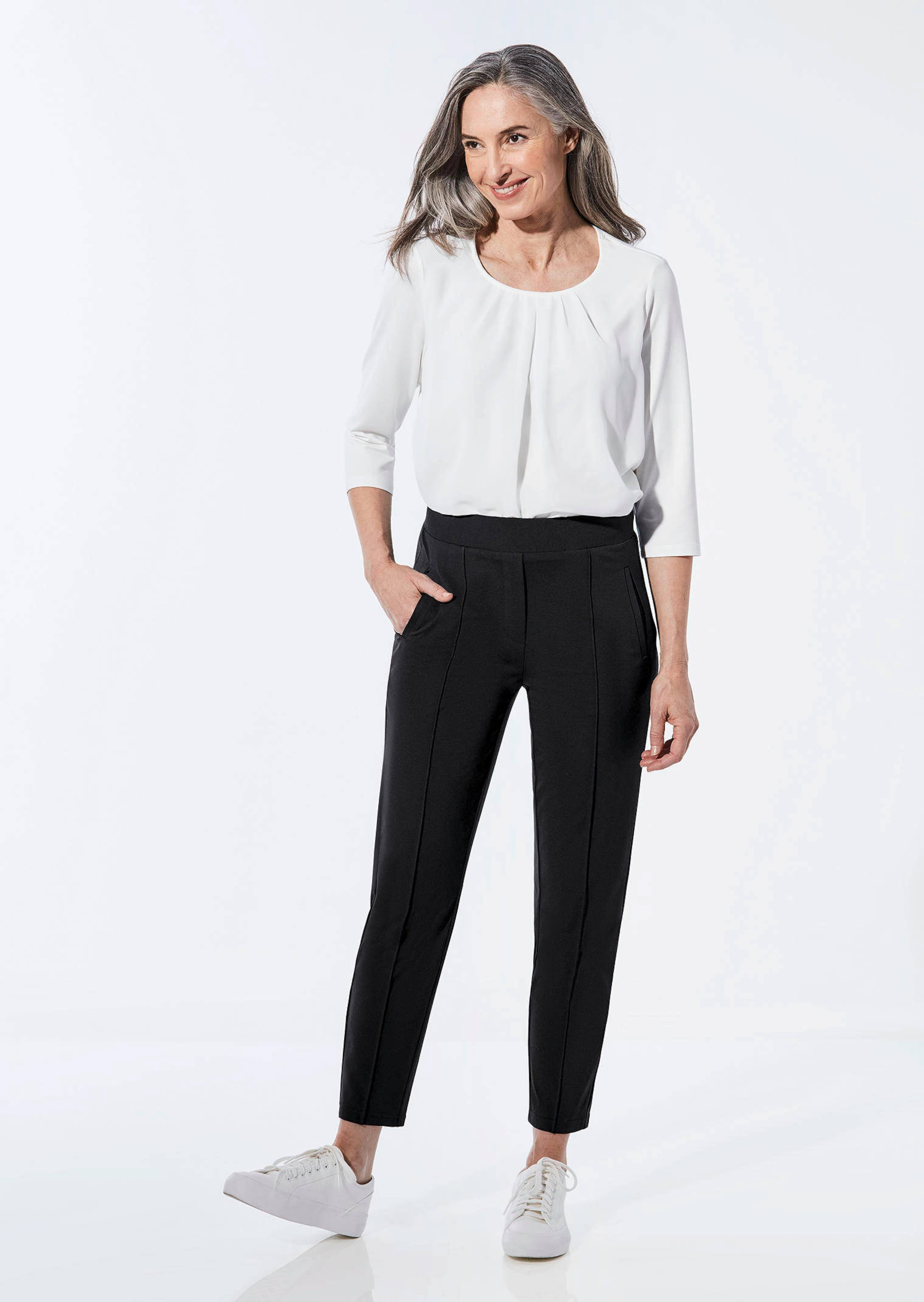 Pantalon en jersey LOUISA confortable - noir - Gr. 27 de Goldner Fashion