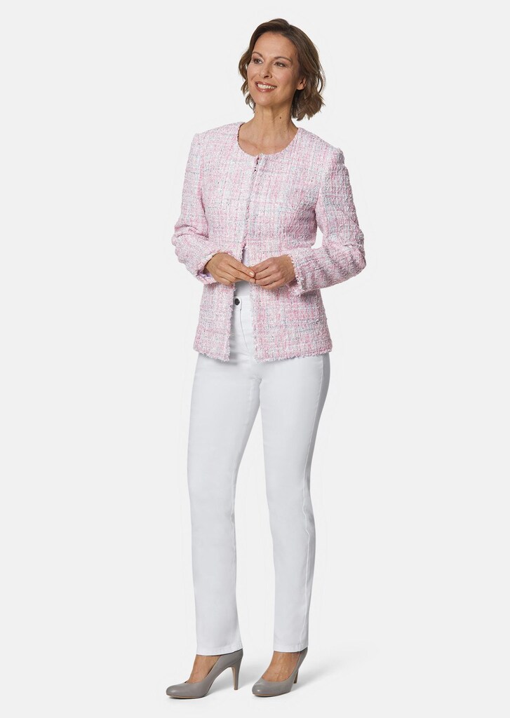 Exquisiter Bouclé-Blazer mit Glanzgarnen