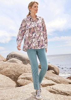 Chemisier à col chemise ample avec motif cachemire thumbnail 7