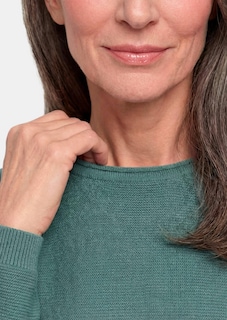 Fijn gebreide tricot pullover met boothals thumbnail 5