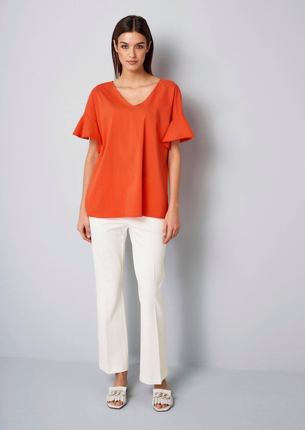 Bluse mit V-Ausschnitt 1