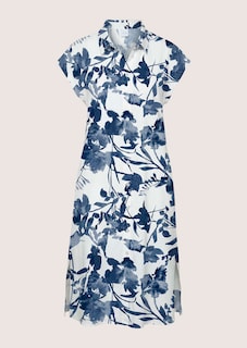 Robe-chemise en viscose avec imprimé fleuri thumbnail 7