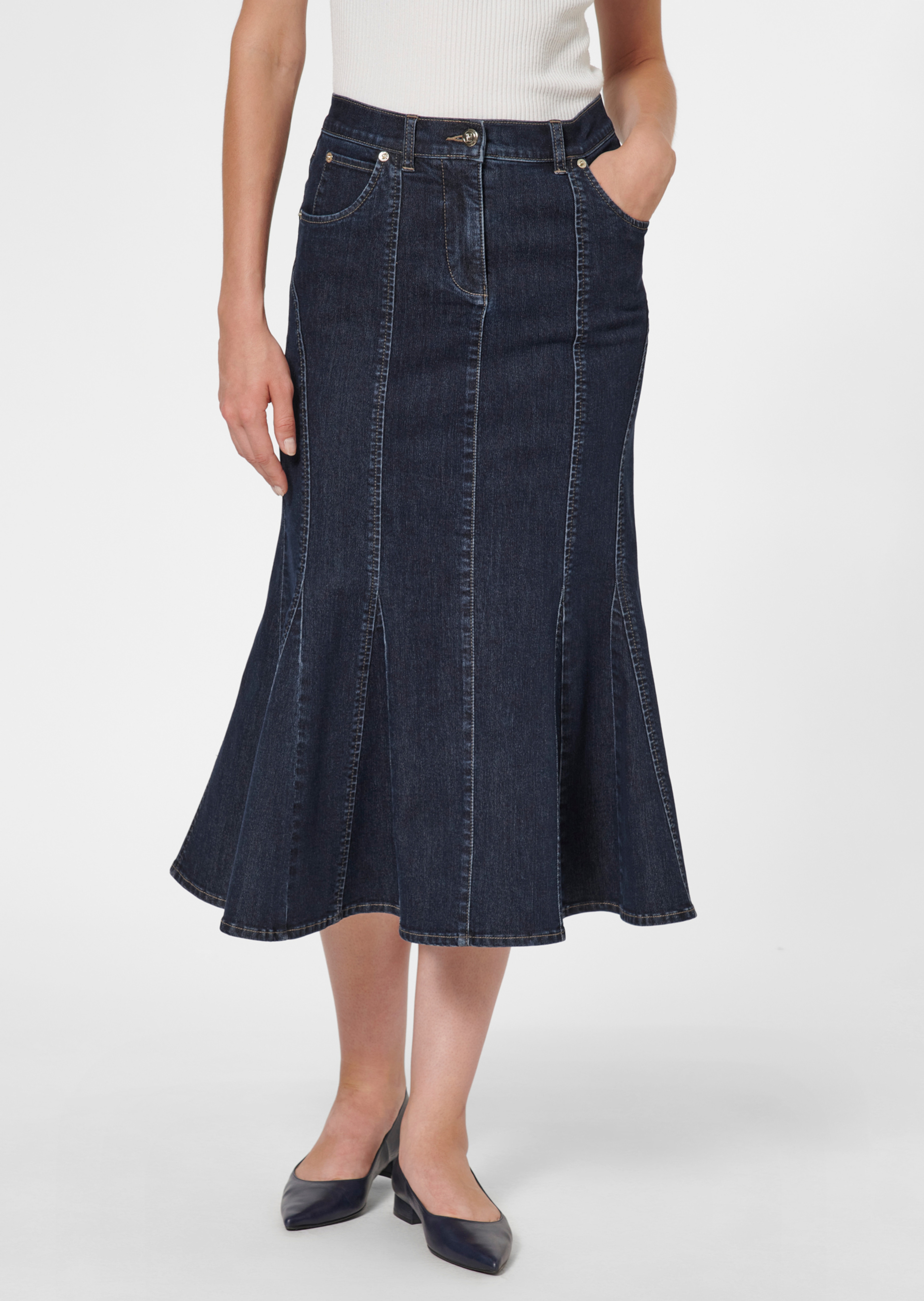 Jeansrock mit Godets