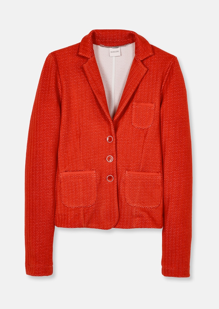 Jersey blazer with decorative texture 5