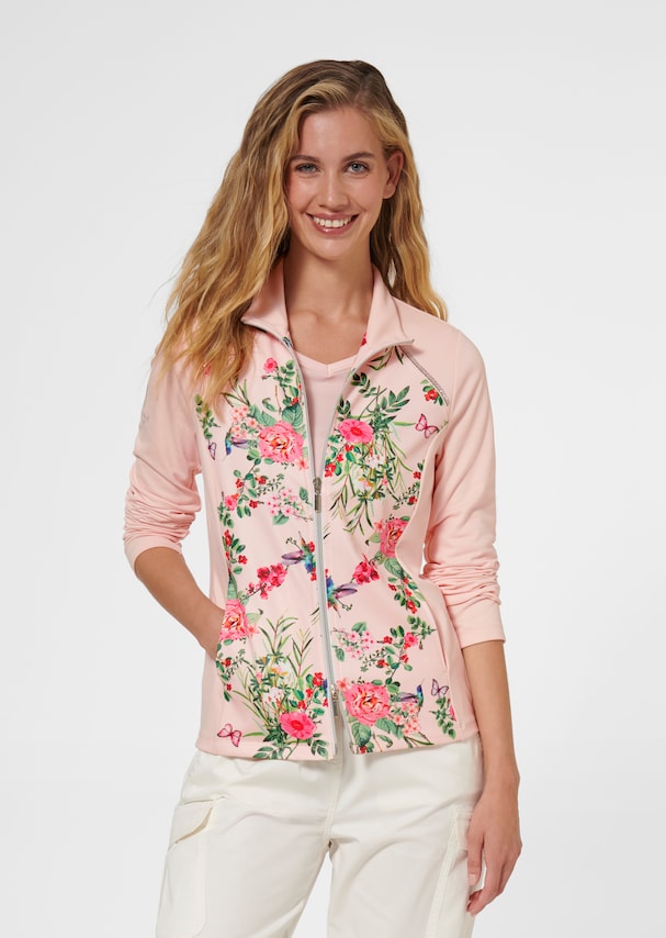 Casual jacket with floral print
