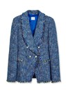 Tweedblazer mit Fransenkanten thumbnail 6