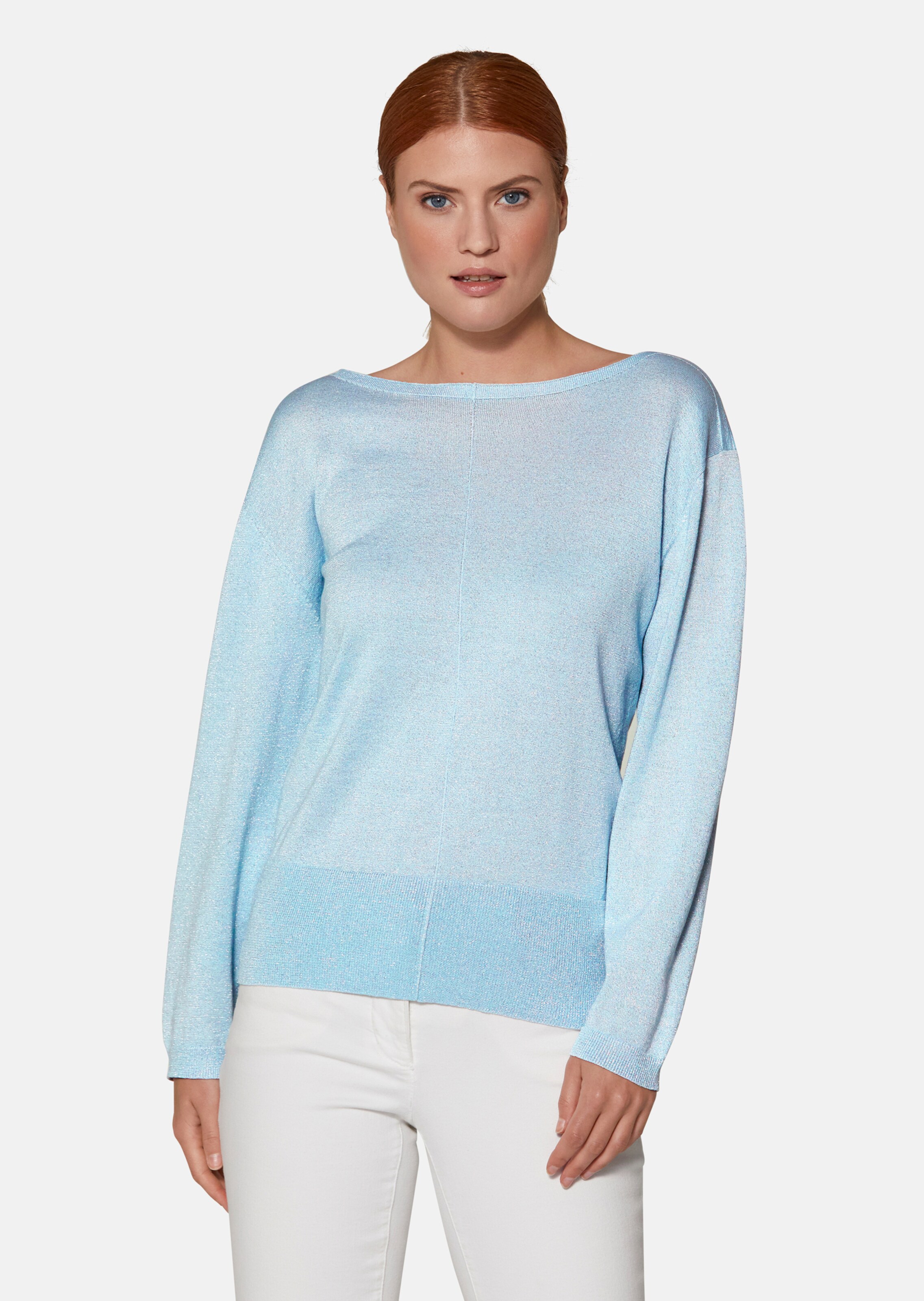 Glänzender Pullover