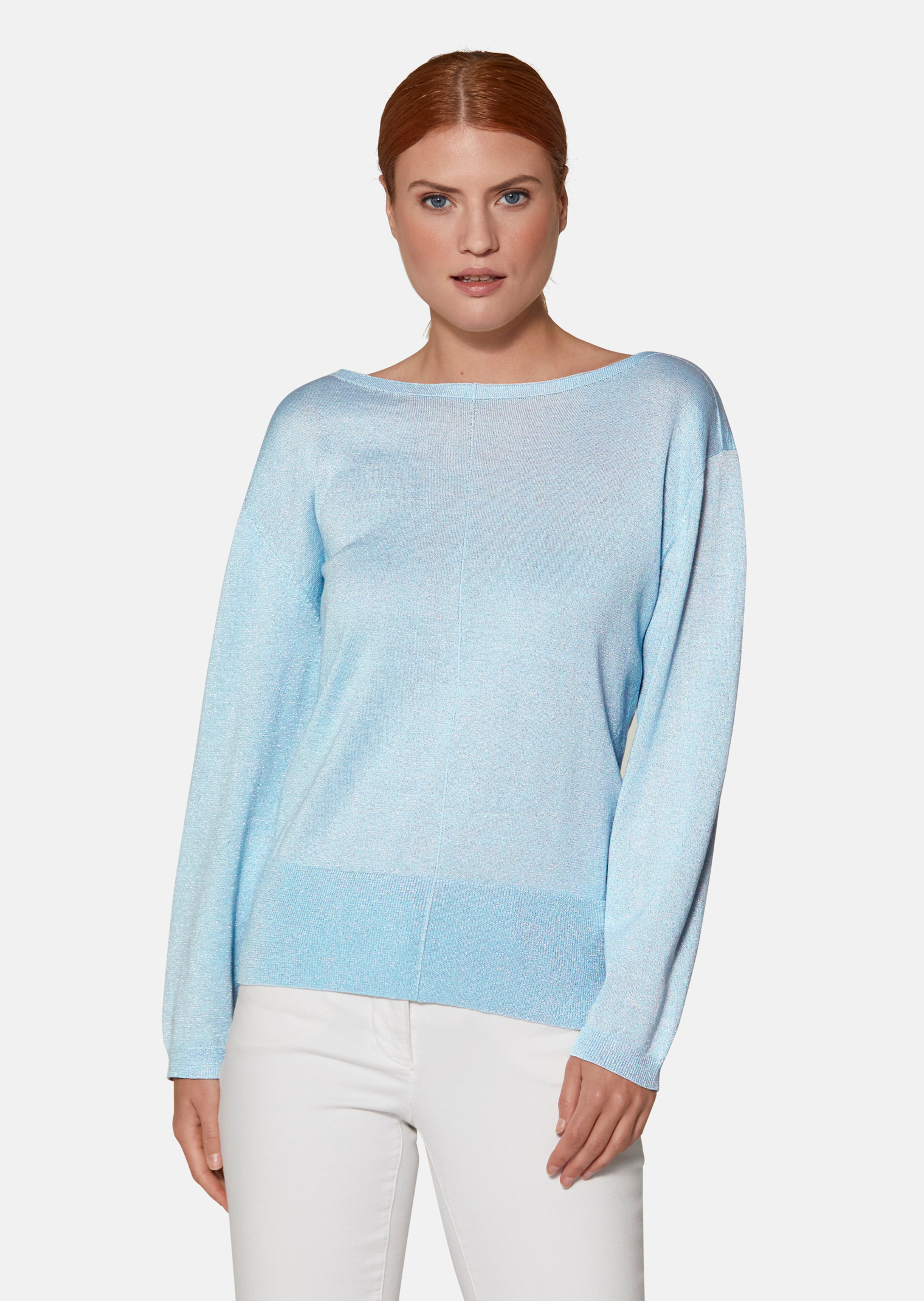 Glänzender Pullover