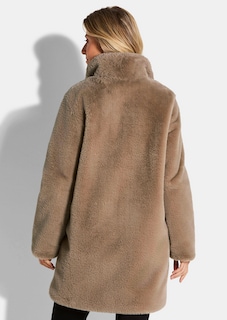 Teddymantel mit Animal-Print-Futter thumbnail 3