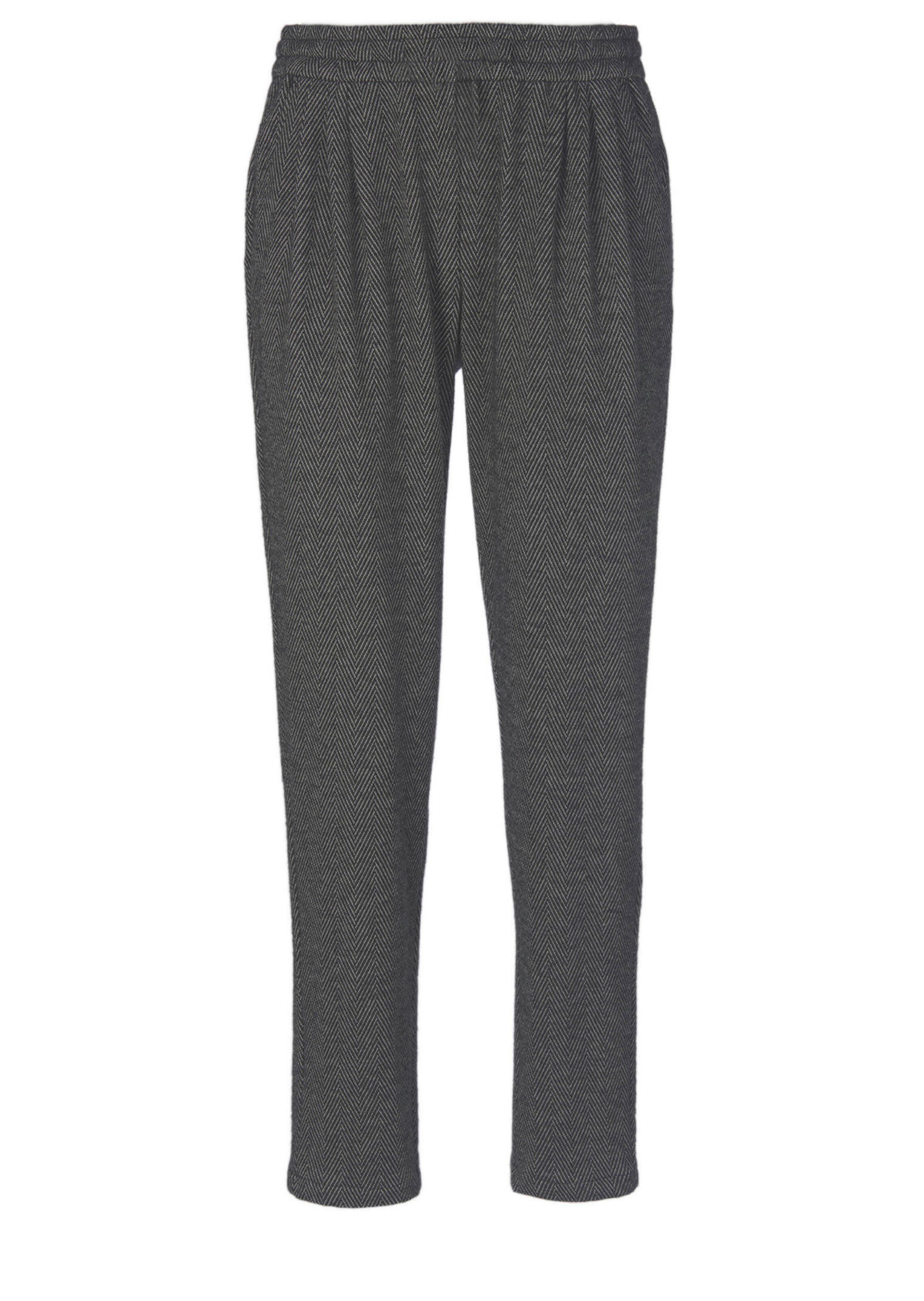 Jacquardbroek in visgraatlook