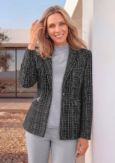 Jersey-Blazer in Tweed-Optik thumbnail 7