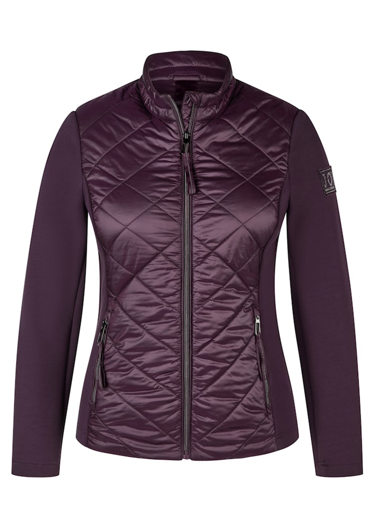 Veste matelassée avec empiècements en jersey