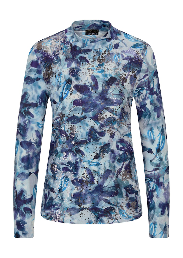 Jersey-Shirt mit Glanzdetails