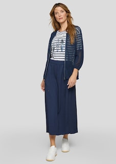 Veste en tricot transparente avec fil brillant thumbnail 2