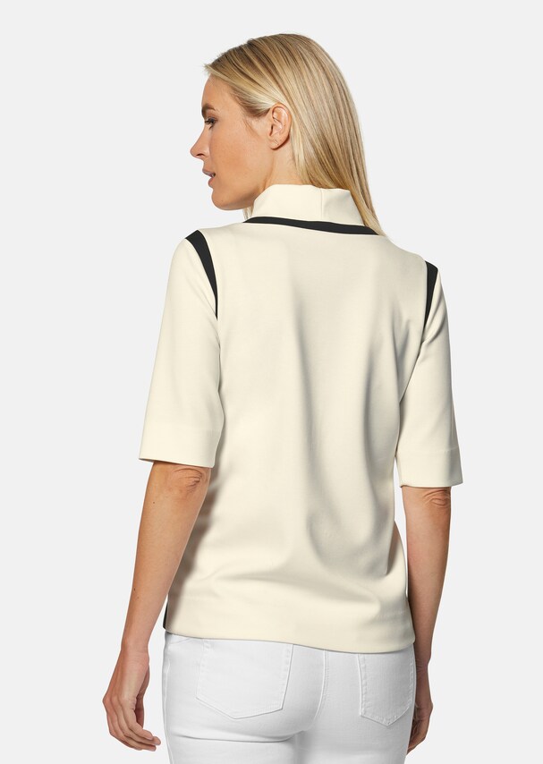 Half-sleeved shirt with stand-up collar 2