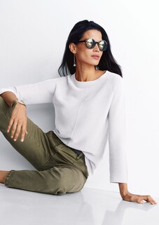 Pima cotton jumper with boat neckline thumbnail 7