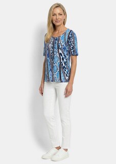 T-shirt en coton avec un mélange de motifs animaliers thumbnail 2