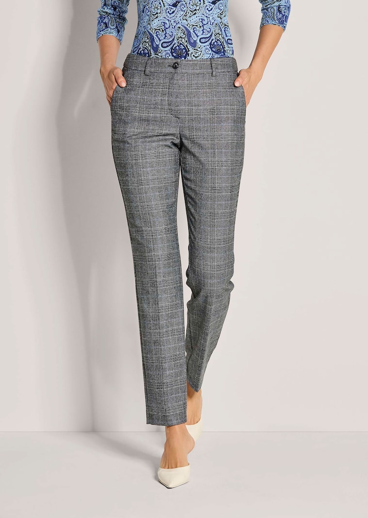 Schlanke Karo-Hose