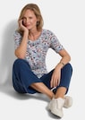 Jersey-Shirt mit U-Boot-Ausschnitt thumbnail 4
