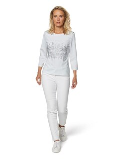 Shirt mit Glitzerprint und Zierknopfleiste thumbnail 2
