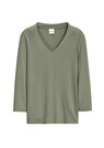 V-neck shirt with 3/4-length sleeves thumbnail 1