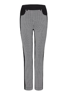 Formstabile Jerseyhose in trendigem Materialmix thumbnail 3