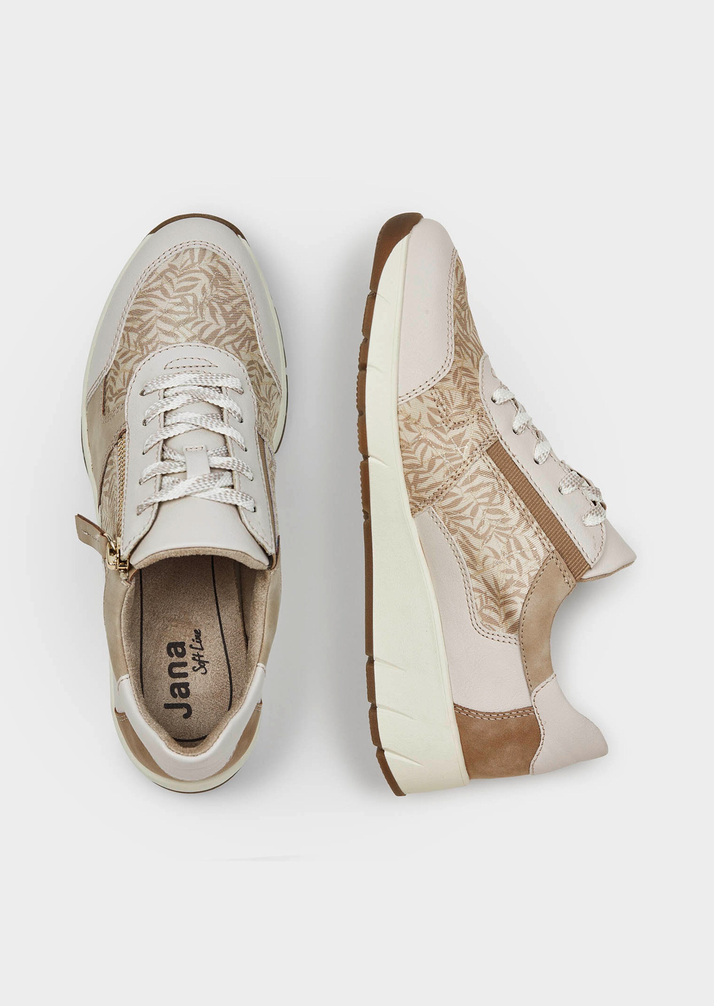 Sneakers avec semelle confort Soft Flex - beige / à motifs - Gr. 44 de Goldner Fashion