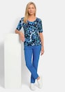 Katoenen shirt met kleurrijk bloemenpatroon thumbnail 4