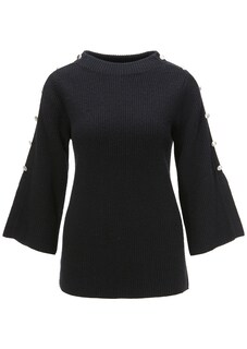 Pullover mit 3/4-Ärmel und Zierknöpfen thumbnail 1