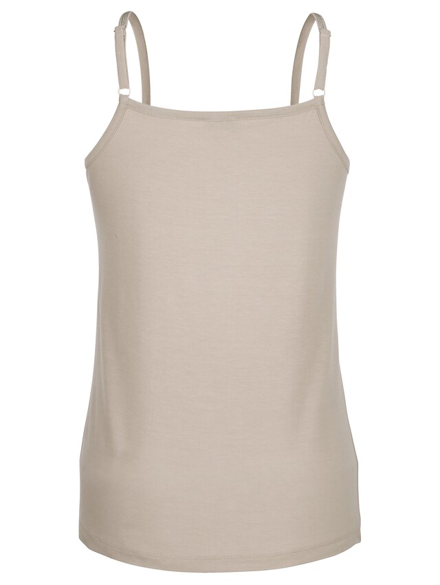 Spaghettitop mit Strassapplikation