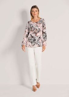 Bluse mit Blätterprint thumbnail 2