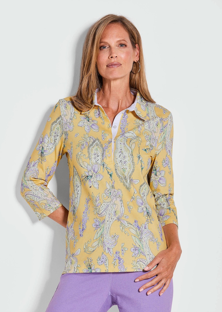 Poloshirt im Paisley-Dessin