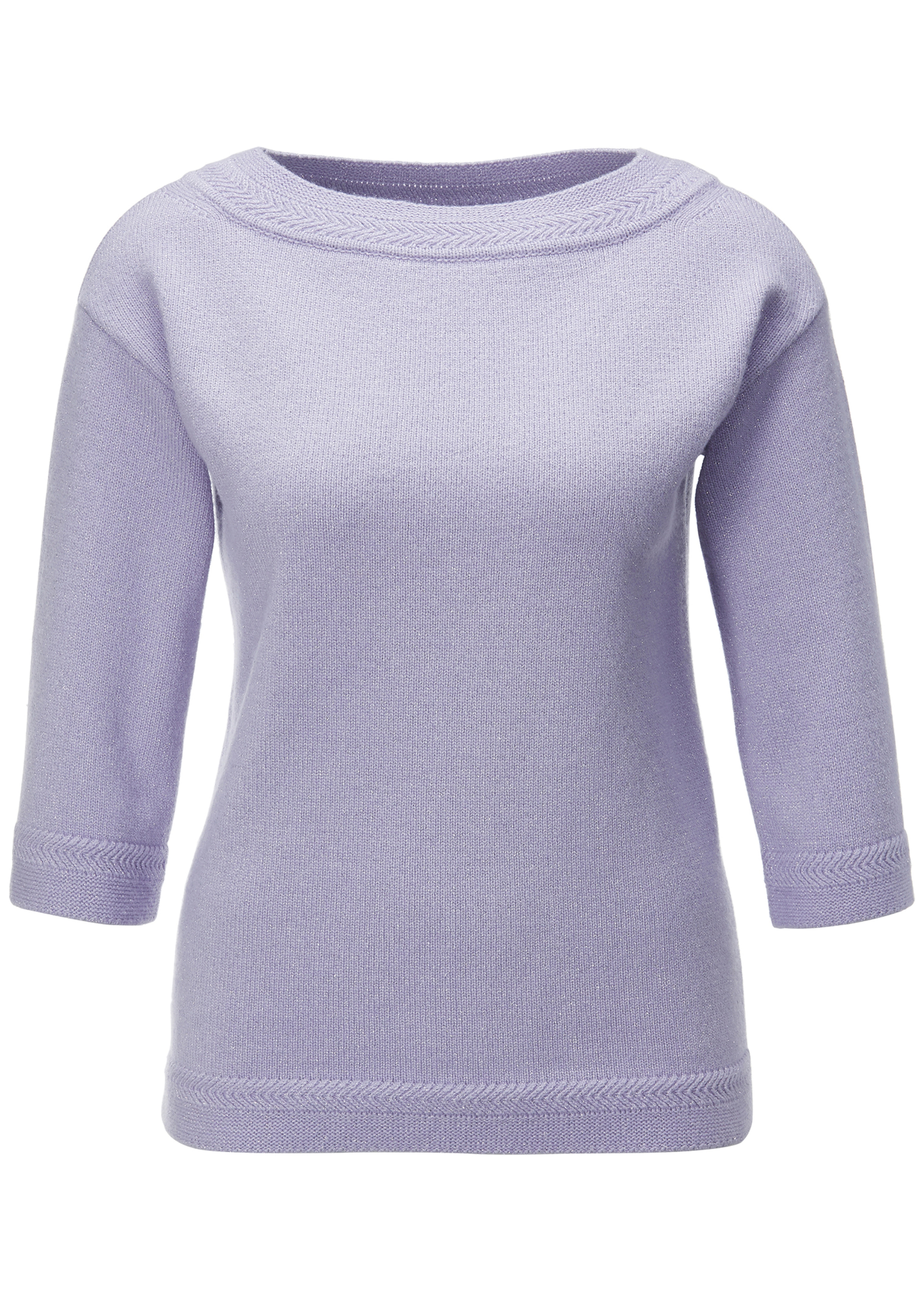 Pullover mit 3/4-Arm und Lurexglanz