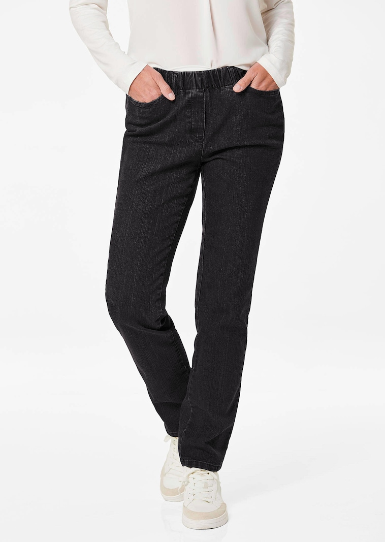 Klassieke jeans CARLA met elastische tailleband