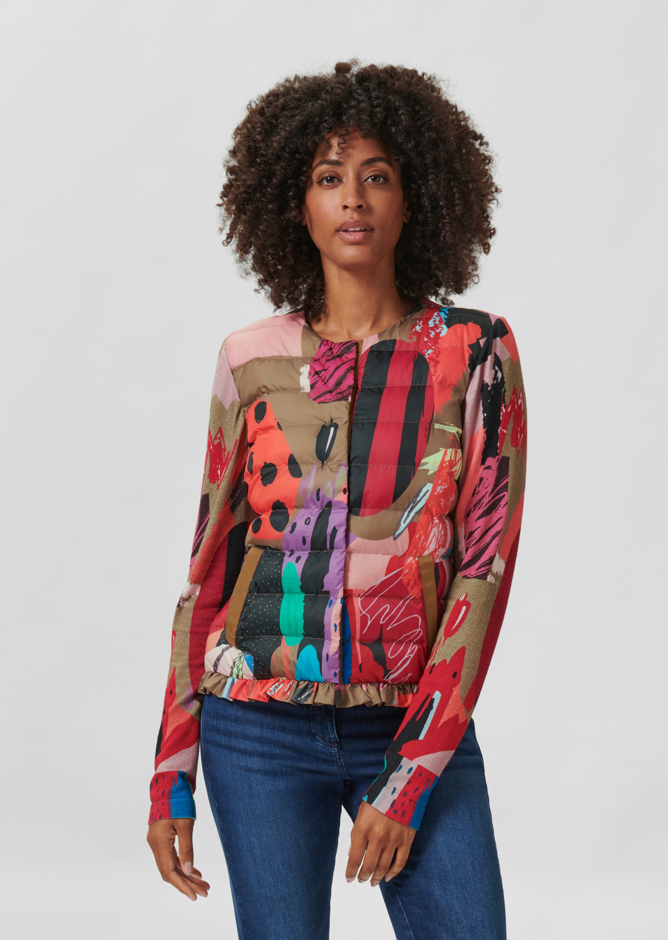 Bunte Steppjacke