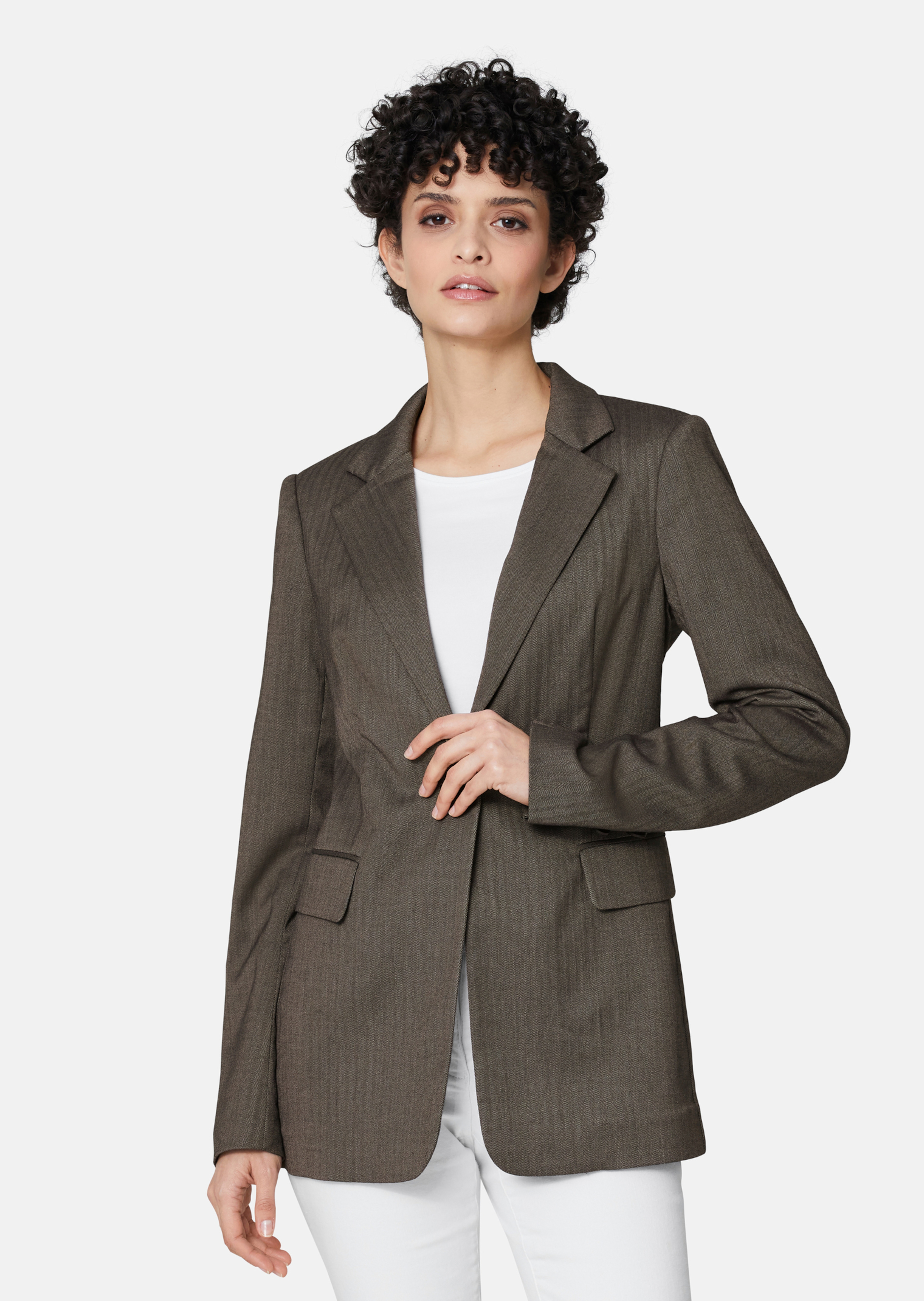 Blazer mit Fischgrat-Dessin