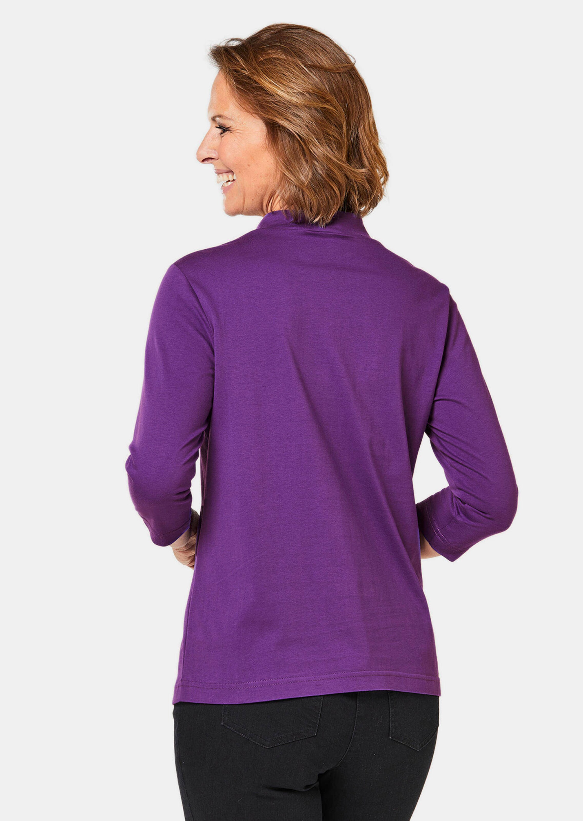 T-shirt à col droit - lilas - Gr. 52 de Goldner Fashion