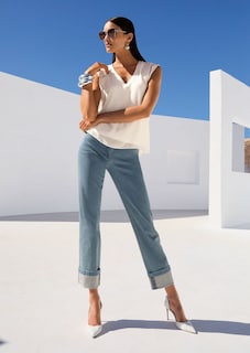 Langes Blusentop im Layer-Look thumbnail 7