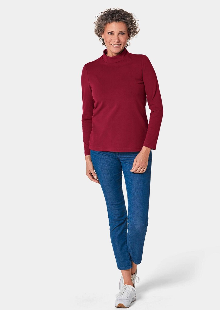 Stehkragenshirt mit Langarm