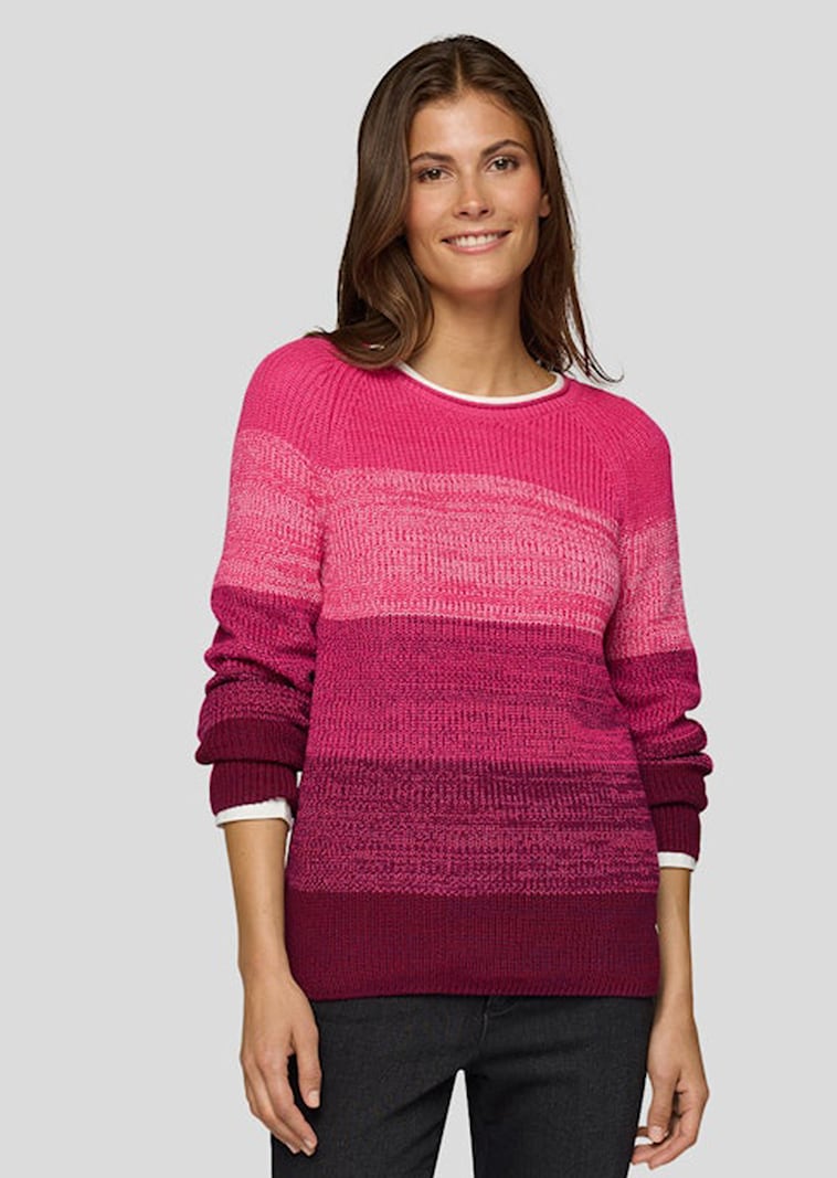 Strickpullover mit Blockstreifen