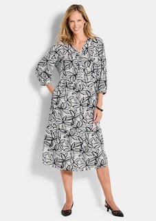 Robe en viscose avec encolure en V thumbnail 1