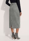 Denim skirt with embellished slit pockets thumbnail 3