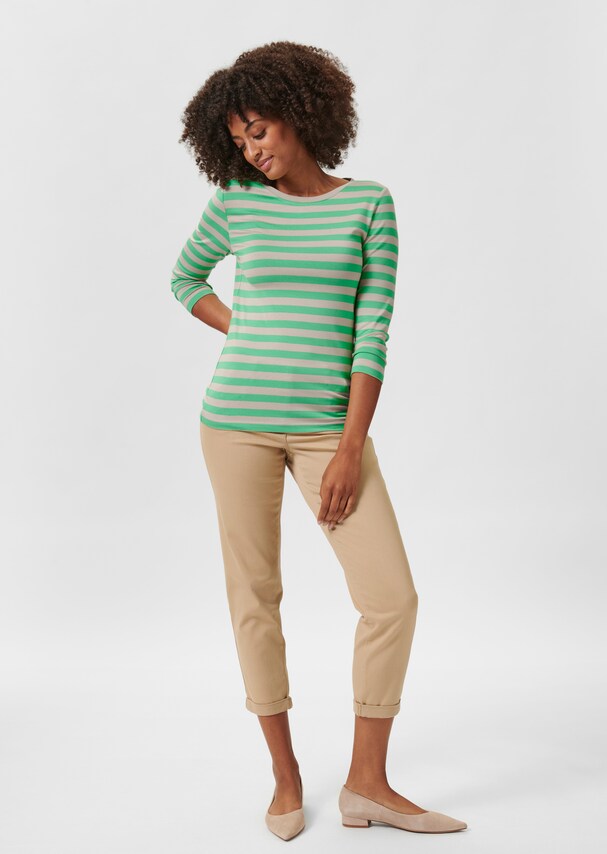 Striped shirt with 3/4 sleeves 1
