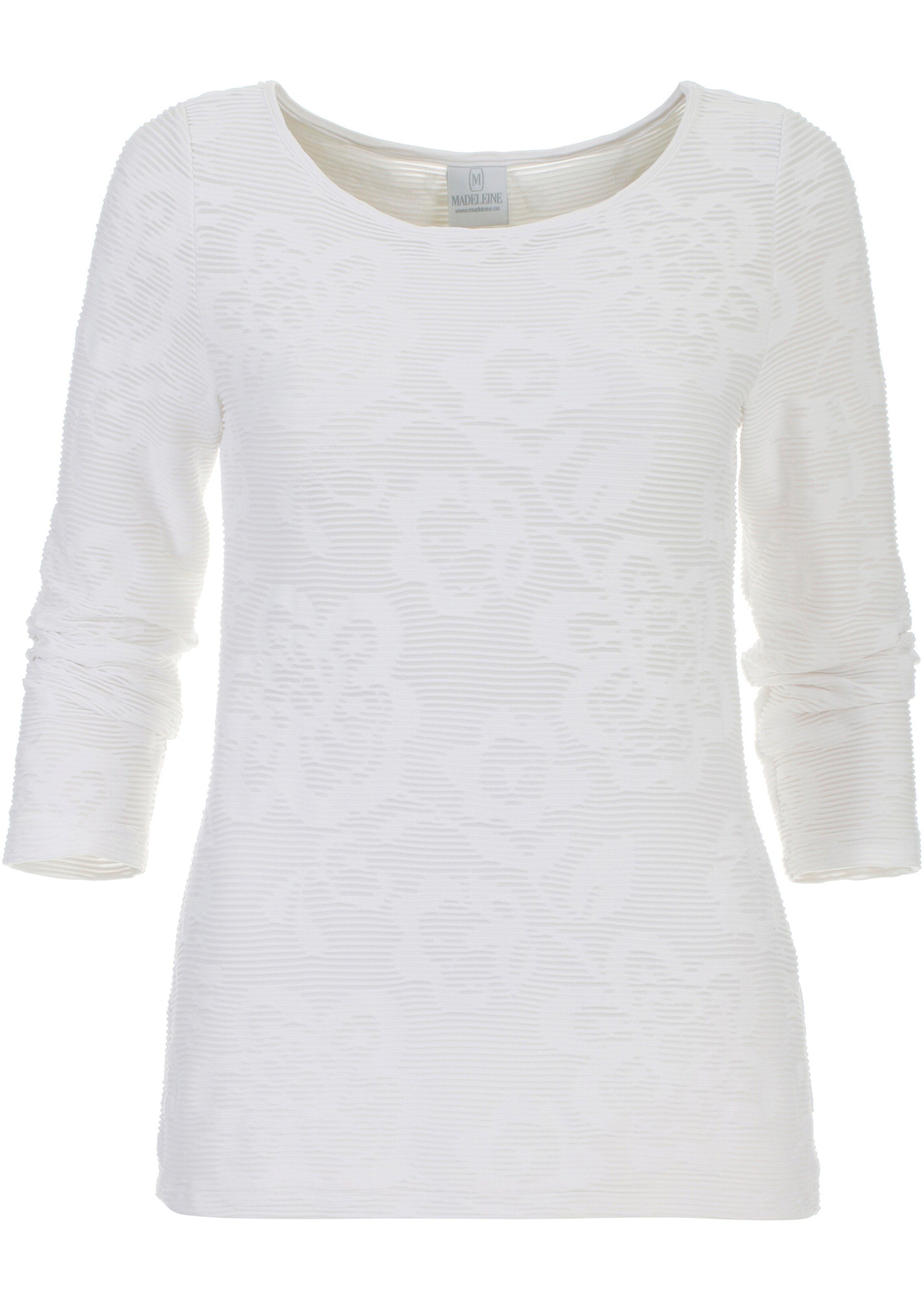 Slightly transparent shirt with floral texture