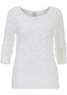 Slightly transparent shirt with floral texture thumbnail 1