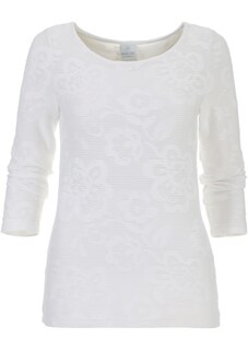 Slightly transparent shirt with floral texture thumbnail 1