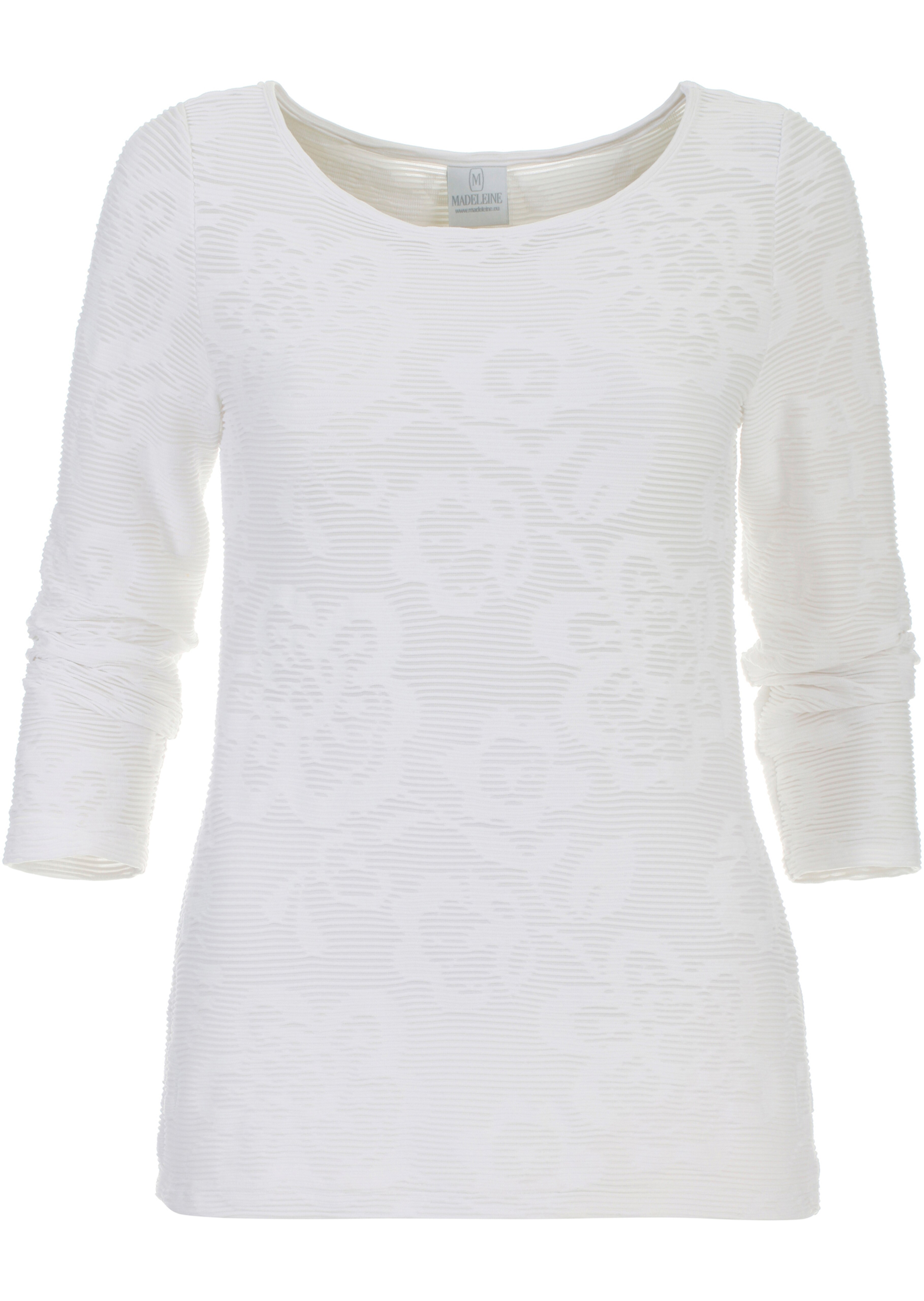 Slightly transparent shirt with floral texture
