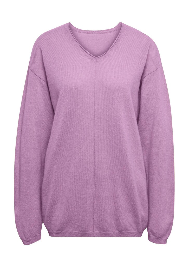Kaschmirpullover mit V-Ausschnitt