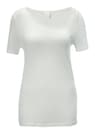 Short-sleeved shirt with asymmetric neckline thumbnail 1