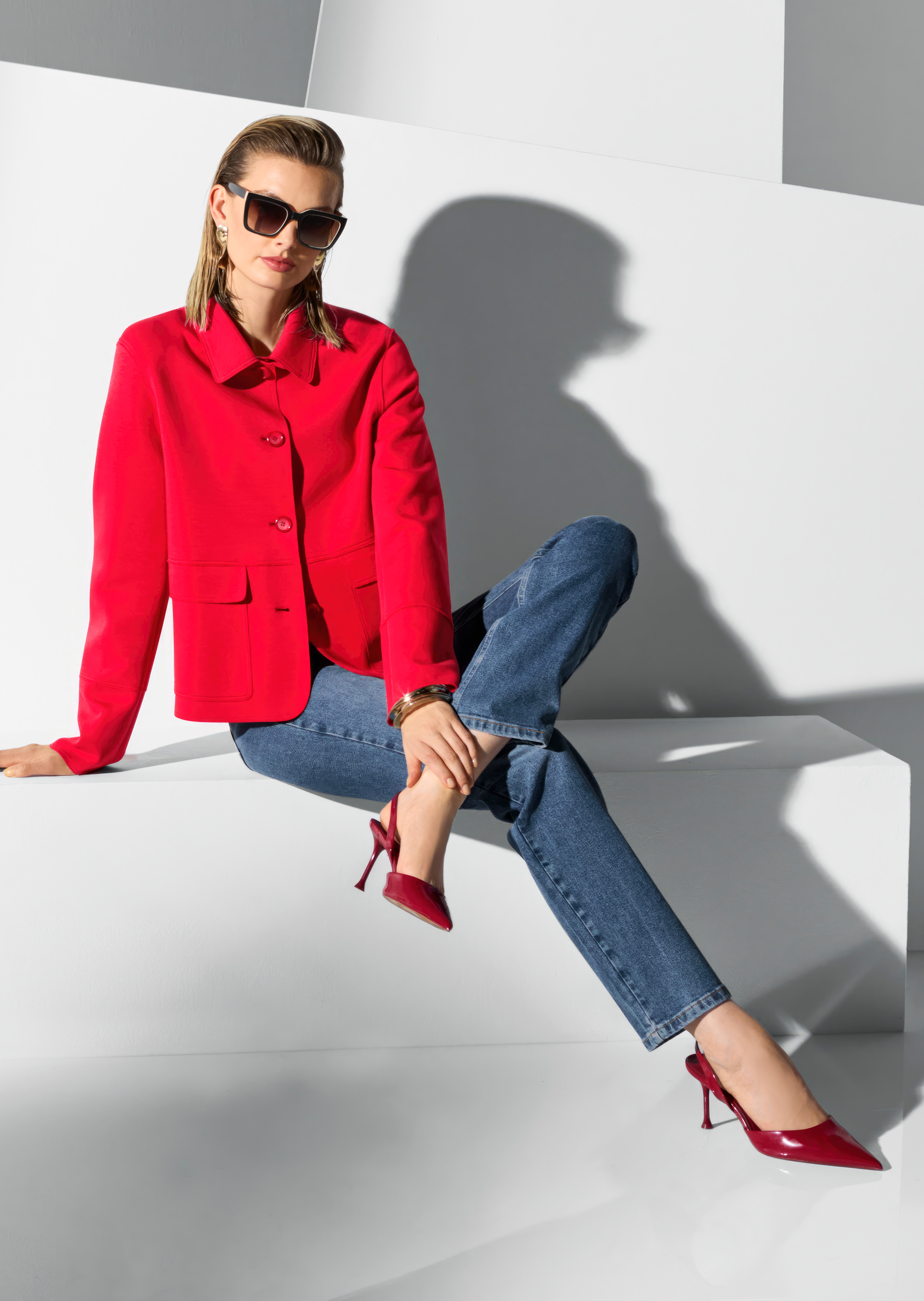 Korte blazer in boxy fit